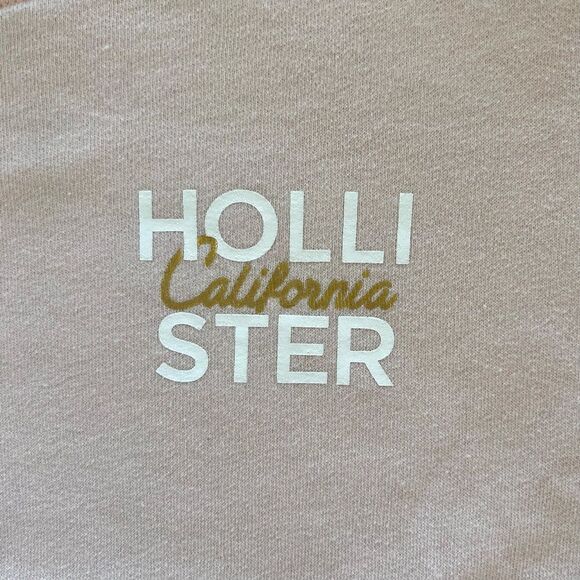 Y2K Rare Hollister Petal Pink Graphic California Long Sleeve Crop Sweatshirt - M - Picture 6 of 11